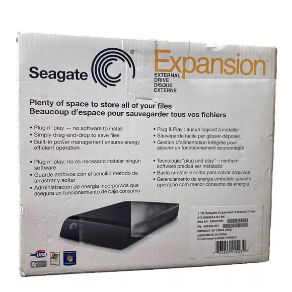 1000GB External 7200RPM (ST310005EXA101-RK) HDD Seagate Expansion - Picture 2 of 4